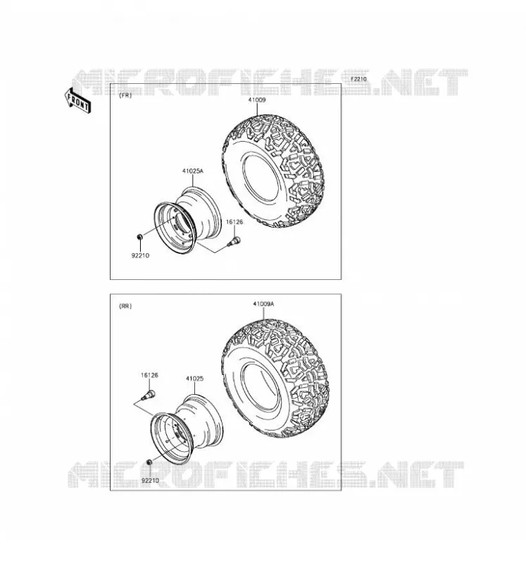 WHEELS - TIRES Kawasaki SSV 400 2017 MULE SX  KAF400NHF