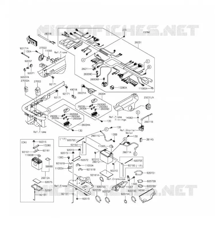 CHASSIS ELECTRICAL EQUIPMENT Kawasaki SSV 620 2016 MULE 4010 4X4  KAF620MGF