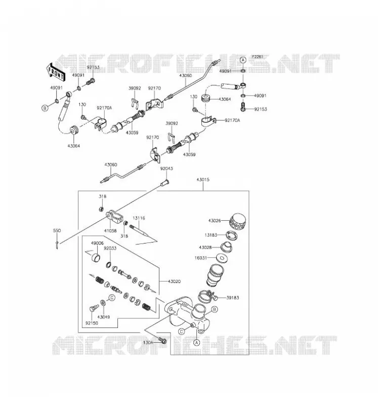 MASTER CYLINDER Kawasaki SSV 620 2016 MULE 4010 4X4  KAF620MGF
