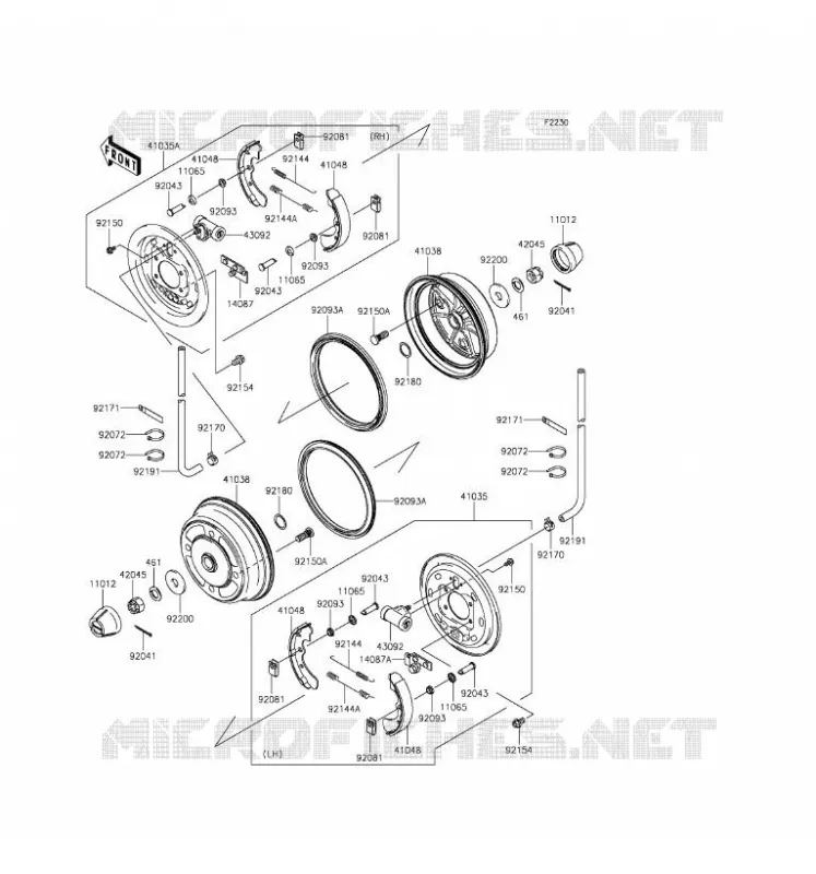 FRONT HUB - BRAKE Kawasaki SSV 620 2016 MULE 4010 4X4  KAF620MGF