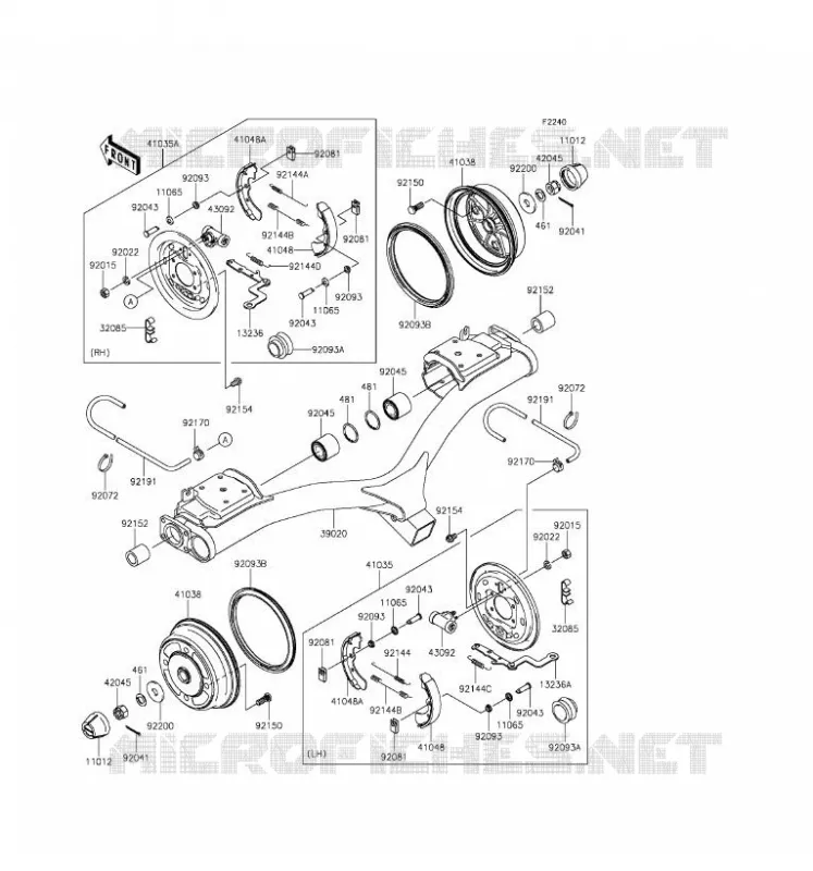 REAR HUB - BRAKE Kawasaki SSV 620 2016 MULE 4010 4X4  KAF620MGF