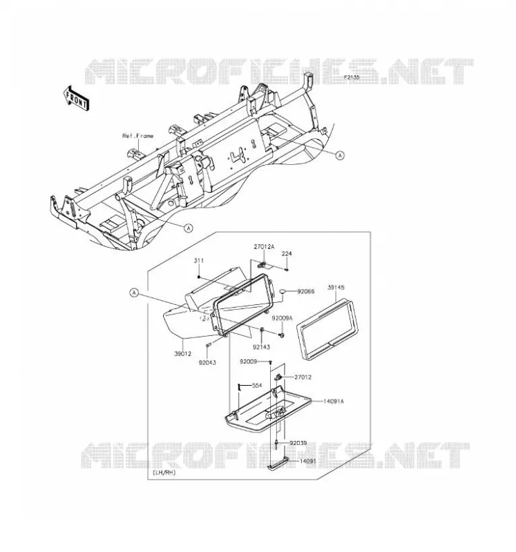 FRONT BOX Kawasaki SSV 620 2017 MULE 4010 4X4  KAF620MHF