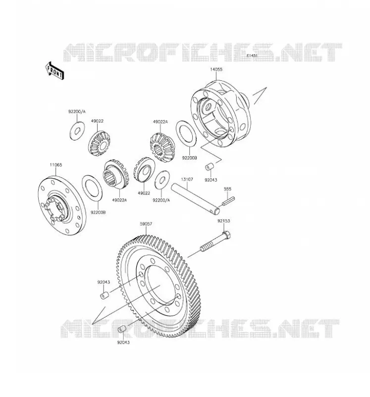DIFFERENTIAL Kawasaki SSV 620 2016 MULE 4000  KAF620PGF