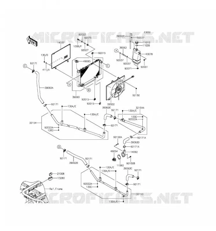 RADIATOR Kawasaki SSV 620 2016 MULE 4000  KAF620PGF