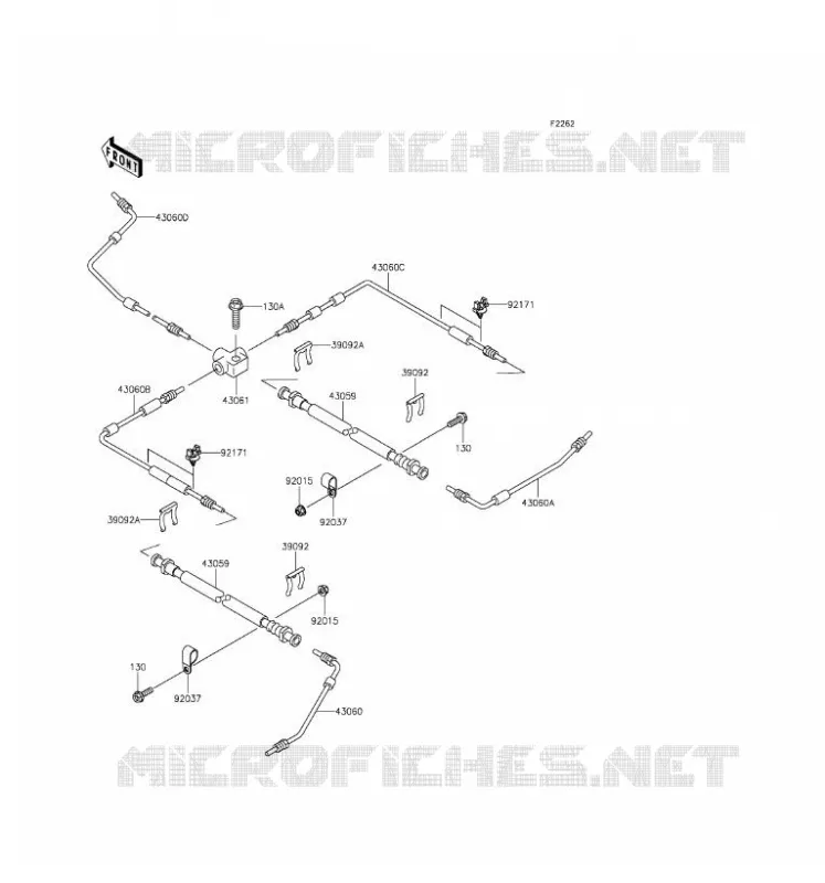 BRAKE PIPE Kawasaki SSV 620 2016 MULE 4000  KAF620PGF