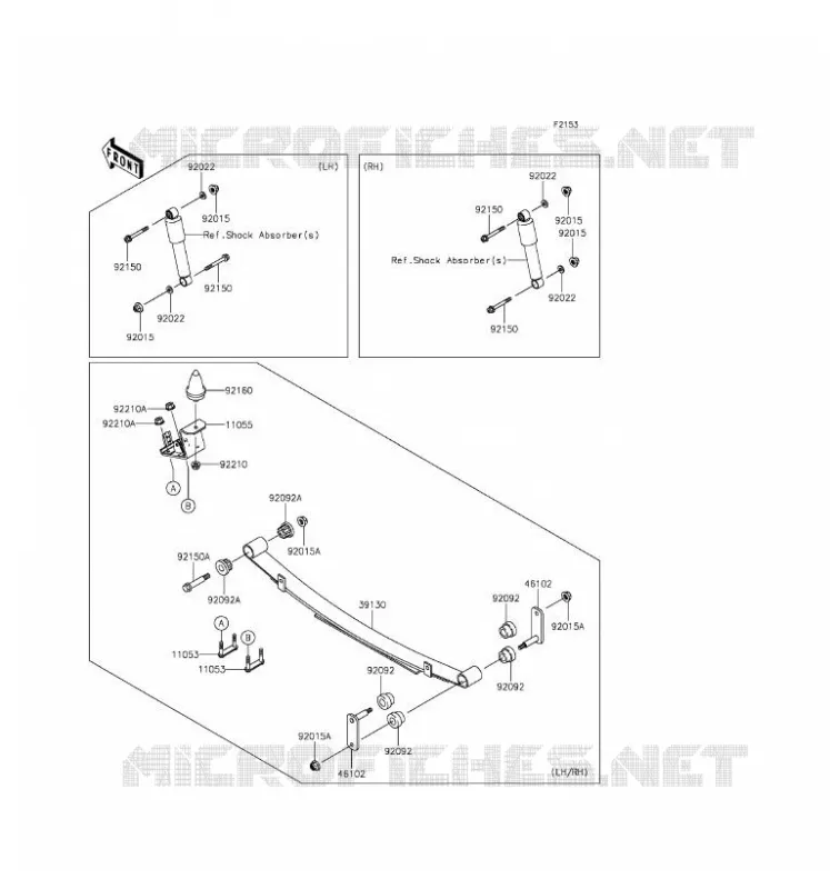 REAR SUSPENSION Kawasaki SSV 620 2016 MULE 4000  KAF620PGF