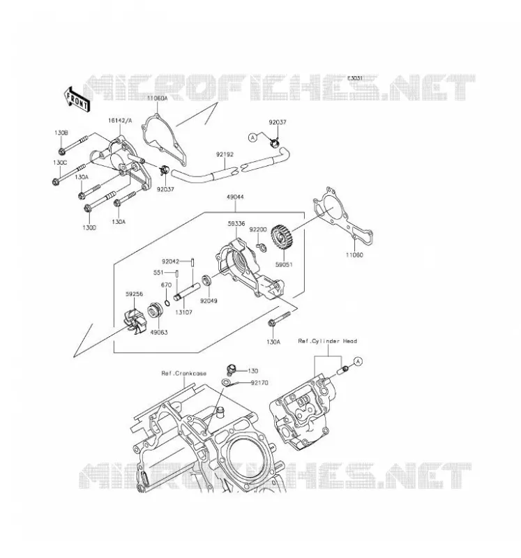 WATER PUMP Kawasaki SSV 620 2016 MULE 4000  KAF620PGF