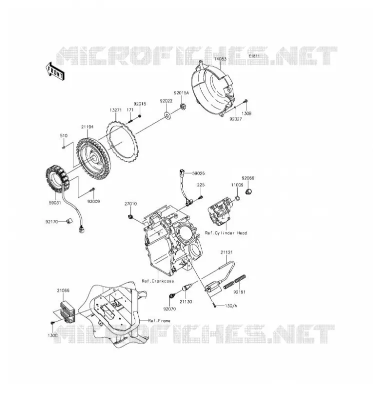 GENERATOR - COIL Kawasaki SSV 620 2017 MULE 4000  KAF620PHF
