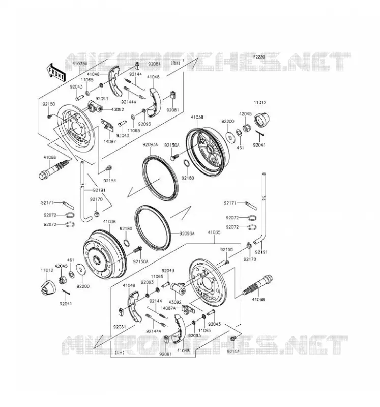 FRONT HUB - BRAKE Kawasaki SSV 620 2017 MULE 4000  KAF620PHF