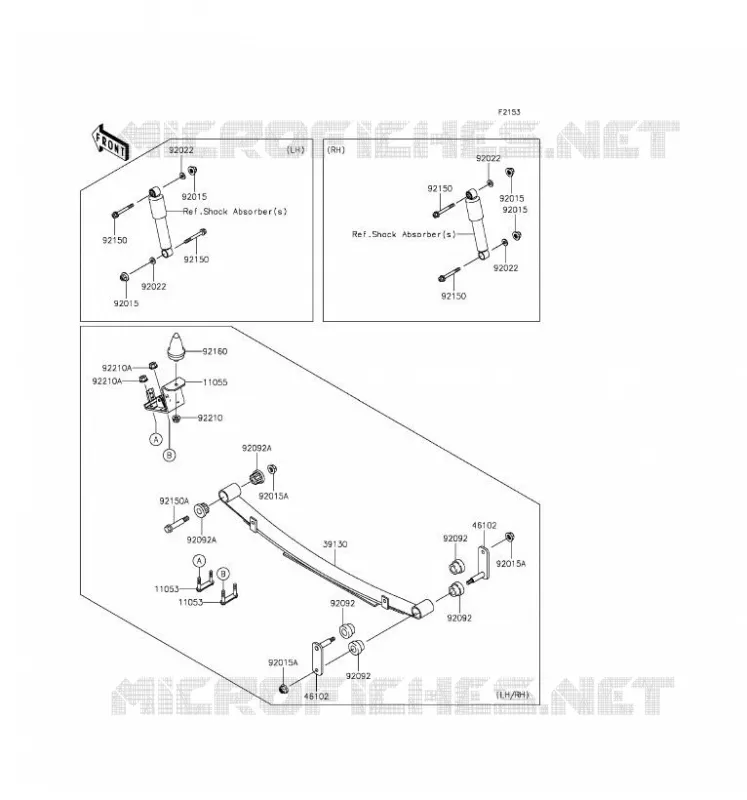 REAR SUSPENSION Kawasaki SSV 620 2017 MULE 4000  KAF620PHF
