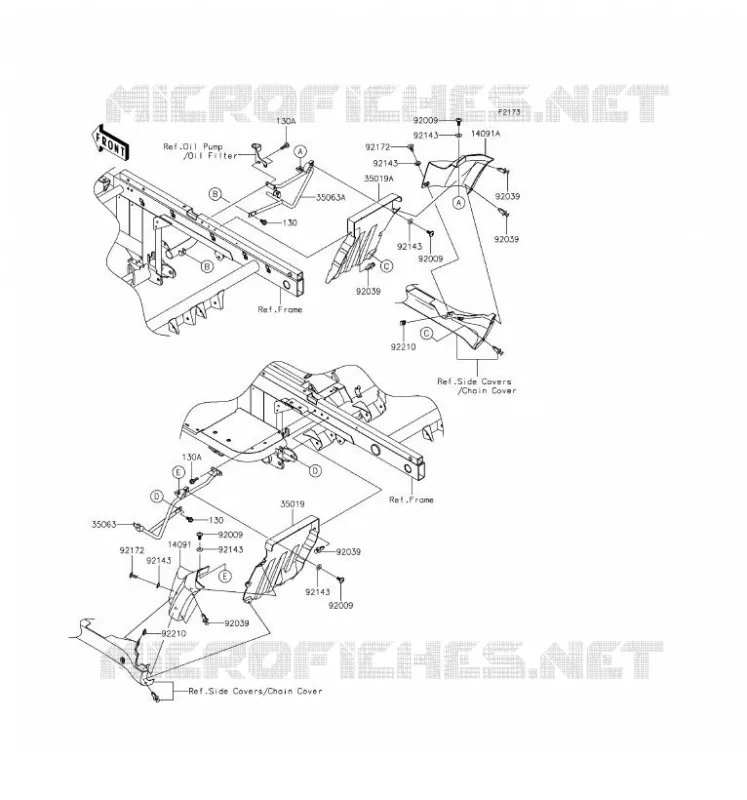 REAR FENDER Kawasaki SSV 620 2016 MULE 4010 TRANS 4X4  KAF620SGF