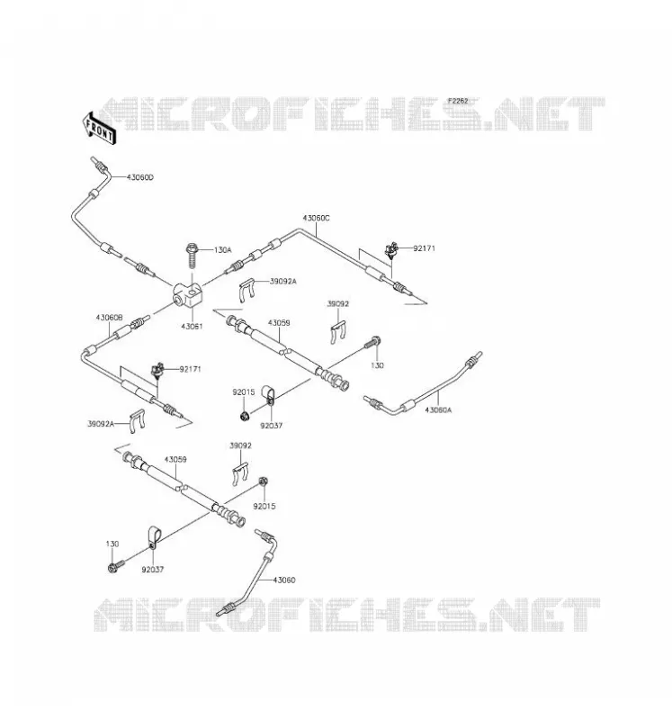 BRAKE PIPE Kawasaki SSV 620 2016 MULE 4010 4X4  KAF620TGF