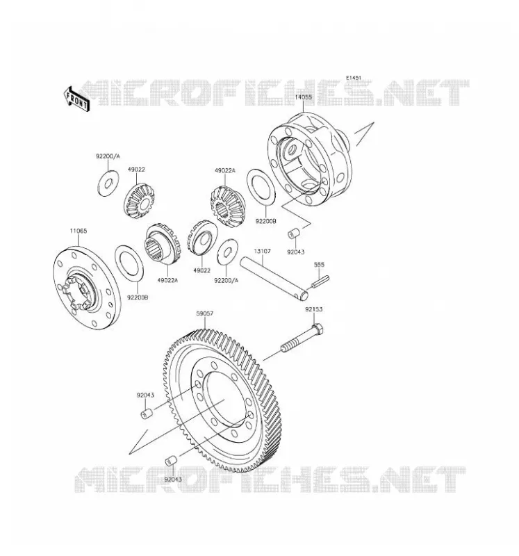 DIFFERENTIAL Kawasaki SSV 620 2016 MULE 4010 TRANS 4X4  KAF620VGF