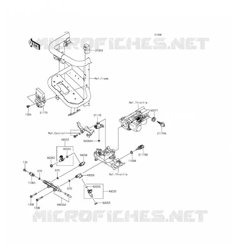 FUEL INJECTION Kawasaki SSV 620 2016 MULE 4010 TRANS 4X4  KAF620VGF