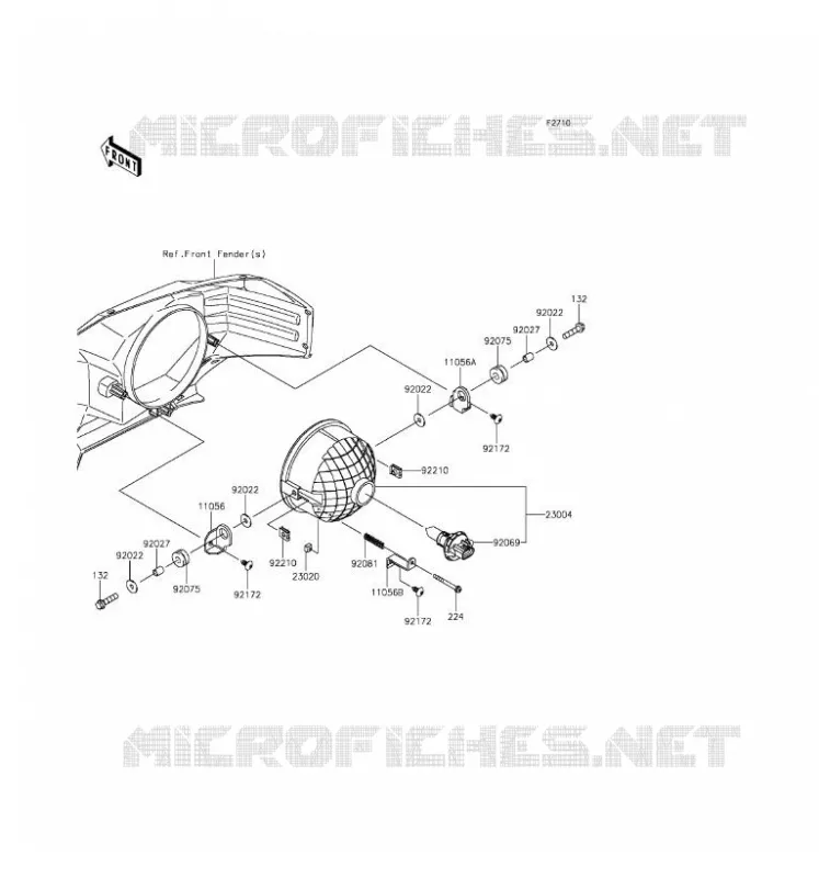 LENS(S) Kawasaki SSV 820 2016 MULE PRO-FXT  KAF820AGF