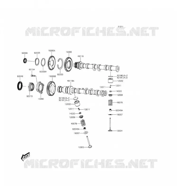 VALVE - CAMSHAFT Kawasaki SSV 820 2016 MULE PRO-FXT  KAF820AGF