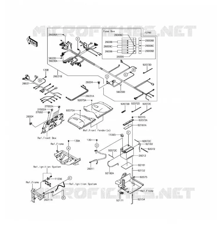 CHASSIS ELECTRICAL EQUIPMENT Kawasaki SSV 820 2017 MULE PRO-FXT  KAF820AHF