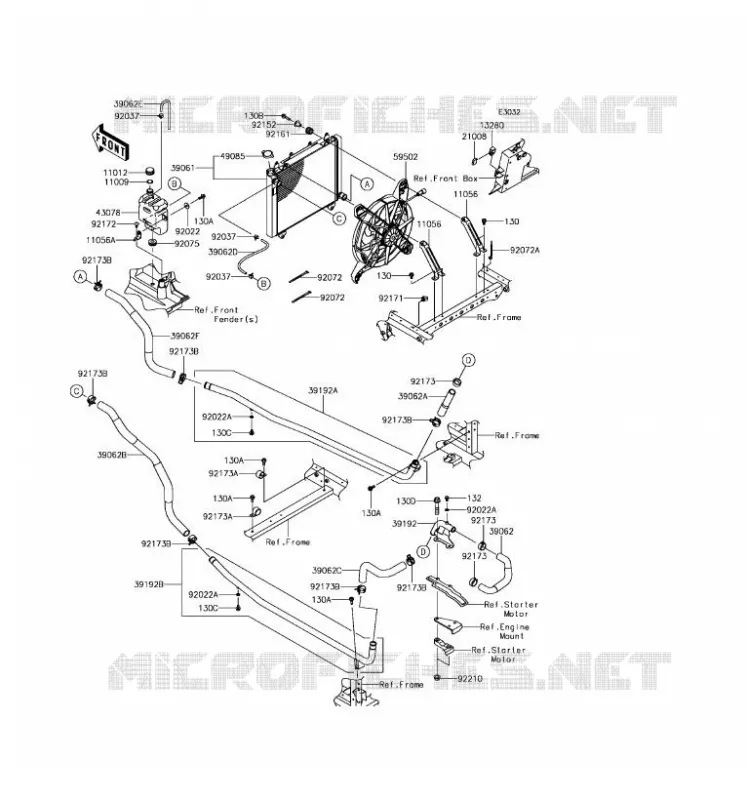 RADIATOR Kawasaki SSV 820 2017 MULE PRO-FXT  KAF820AHF
