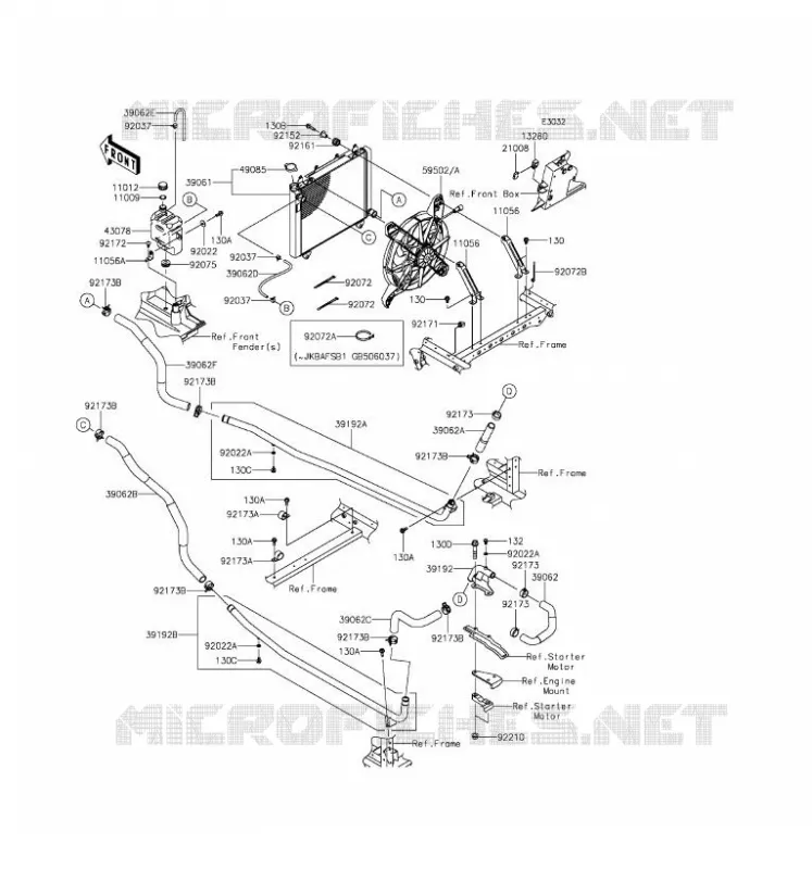 RADIATOR Kawasaki SSV 820 2016 MULE PRO-FXT  KAF820BGF