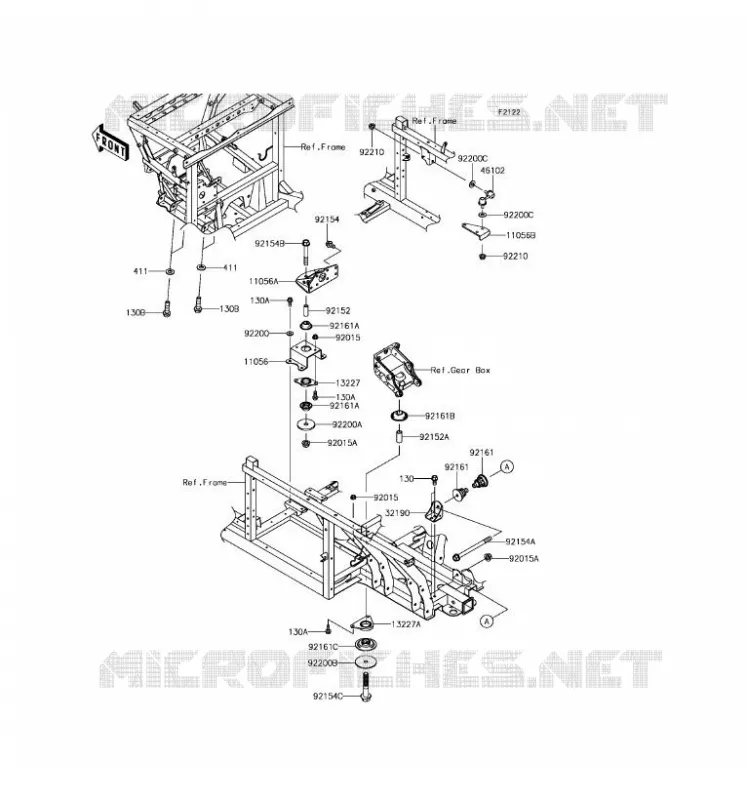 ENGINE MOUNT Kawasaki SSV 820 2017 MULE PRO-FXT  KAF820DHF