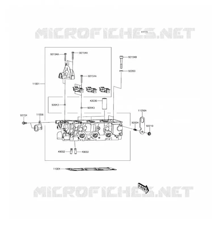 CYLINDER HEAD Kawasaki SSV 820 2017 MULE PRO-FX  KAF820FHF