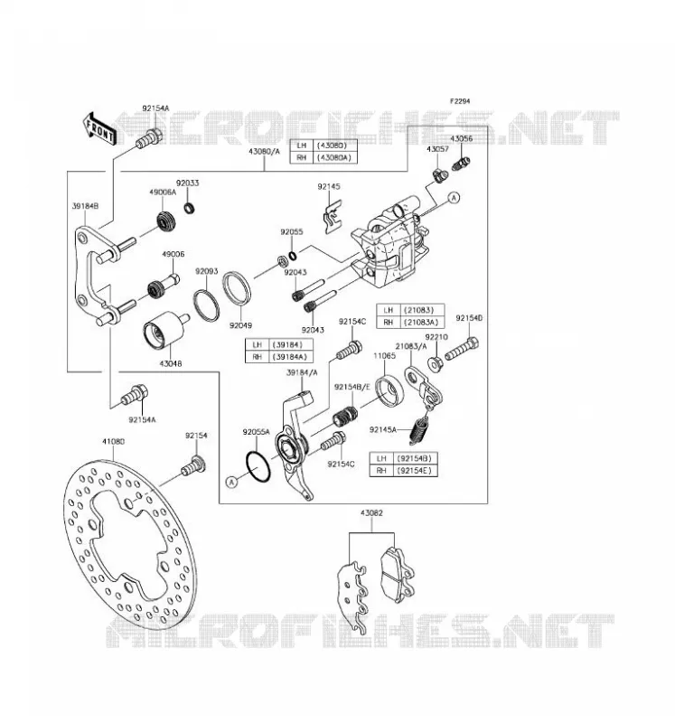 REAR BRAKE Kawasaki SSV 820 2017 MULE PRO-FX  KAF820FHF