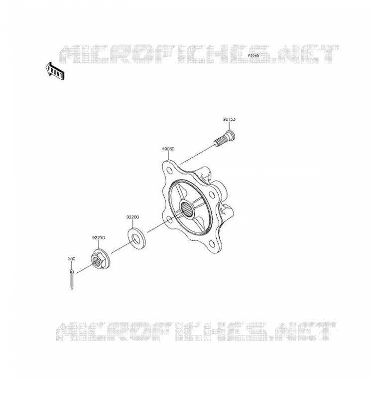 REAR HUB - BRAKE Kawasaki SSV 820 2017 MULE PRO-FX  KAF820GHF