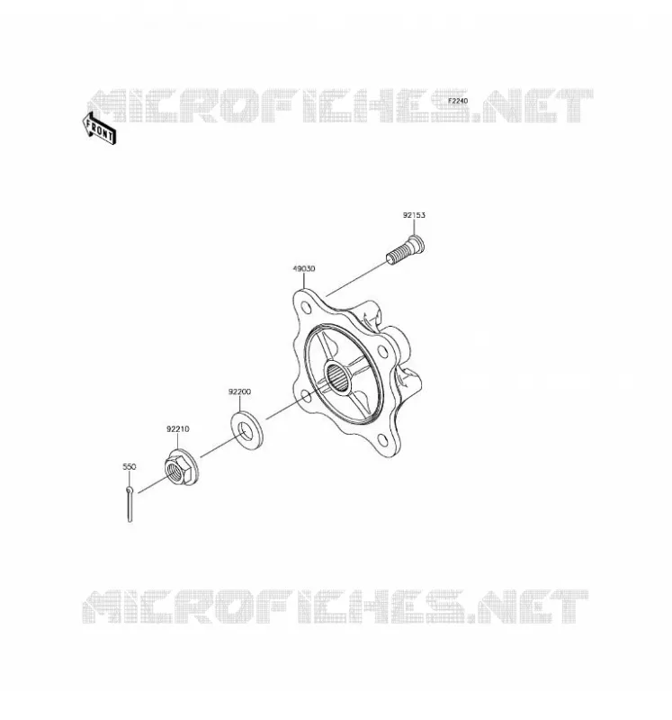 REAR HUB - BRAKE Kawasaki SSV 820 2017 MULE PRO-FX  KAF820GHF