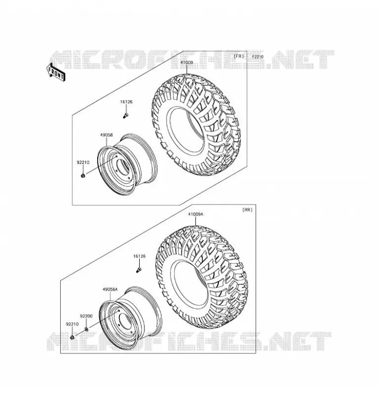 WHEELS - TIRES Kawasaki SSV 820 2017 MULE PRO-FX  KAF820HHF
