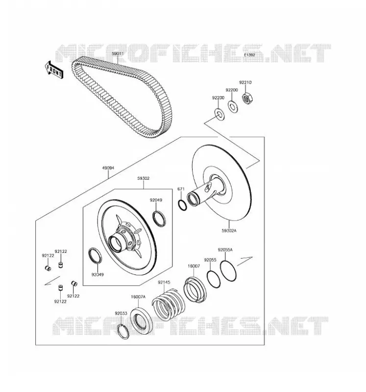 DRIVE CONVERTER - BELT Kawasaki SSV 800 2016 TERYX  KRF800FGF