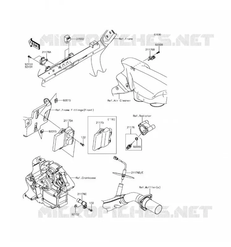 FUEL INJECTION Kawasaki SSV 800 2016 TERYX  KRF800FGF