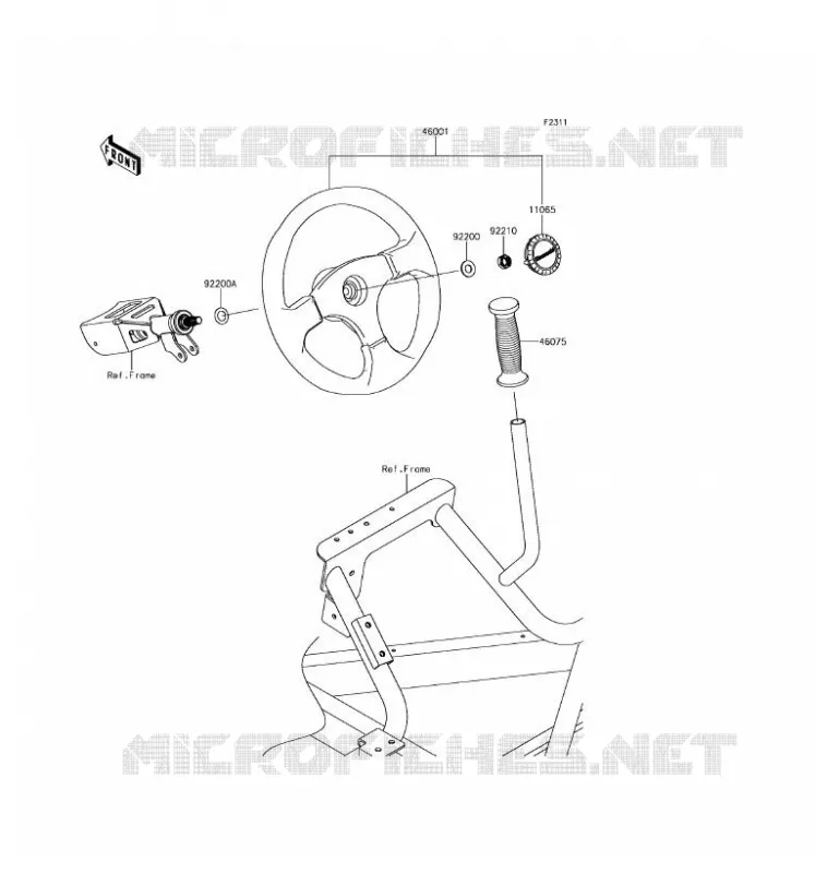 HANDLEBAR Kawasaki SSV 800 2016 TERYX  KRF800FGF