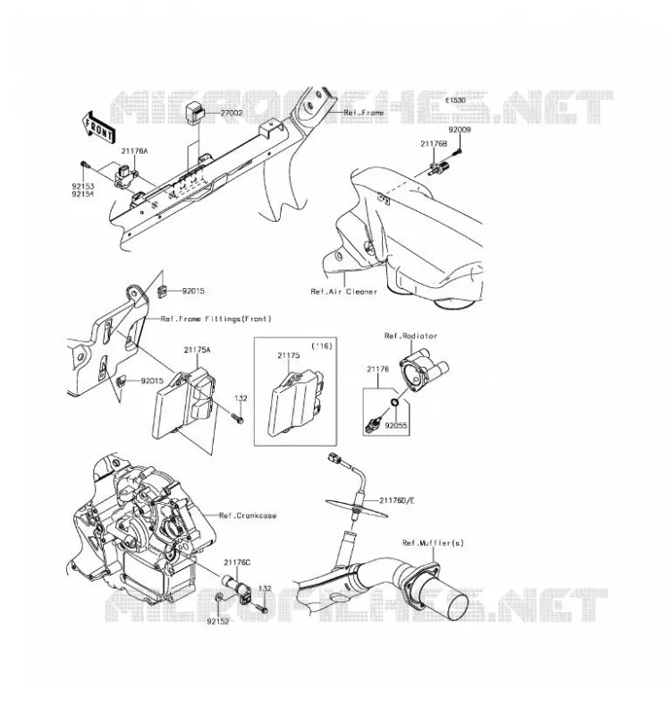 FUEL INJECTION Kawasaki SSV 800 2017 TERYX  KRF800FHF