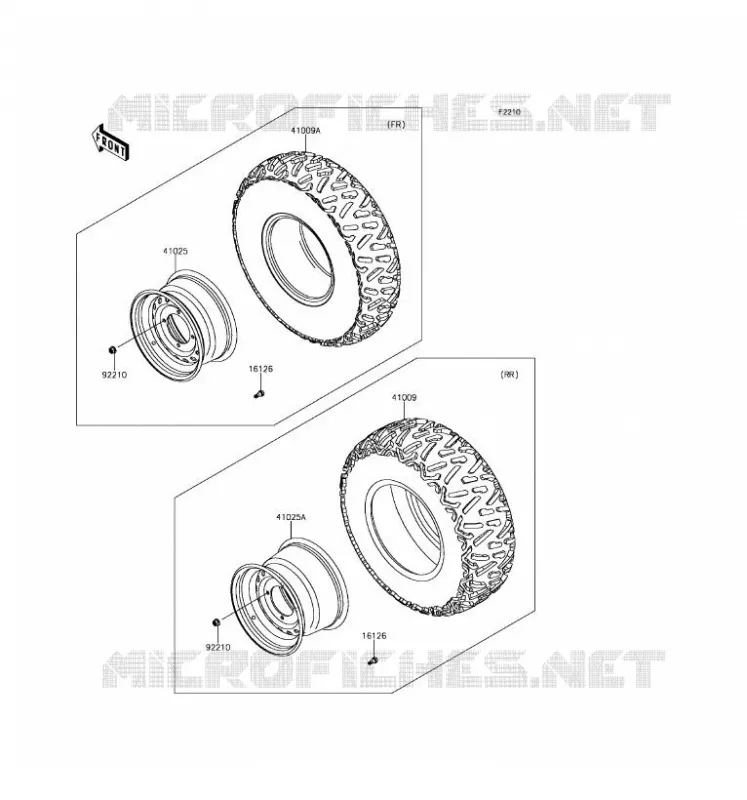 WHEELS - TIRES Kawasaki SSV 800 2017 TERYX  KRF800FHF