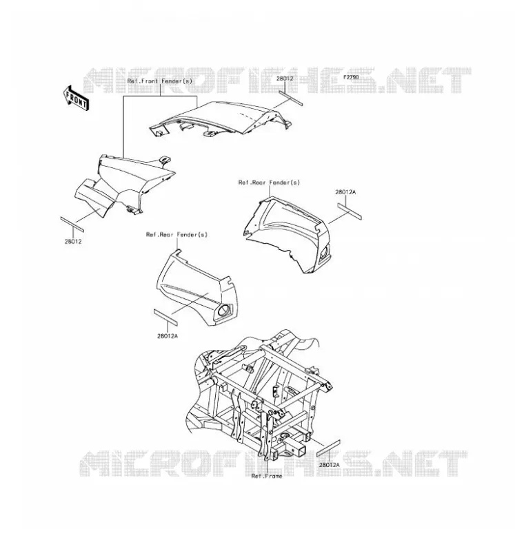REFLECTOR(CN) Kawasaki SSV 800 2016 TERYX LE  KRF800GGF
