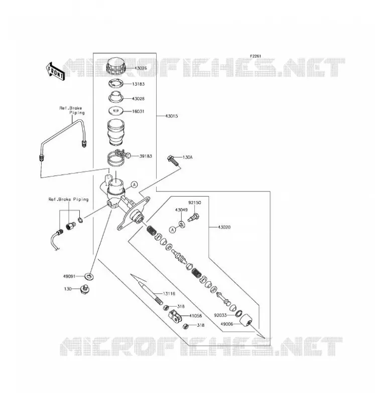 MASTER CYLINDER Kawasaki SSV 800 2016 TERYX LE  KRF800GGF