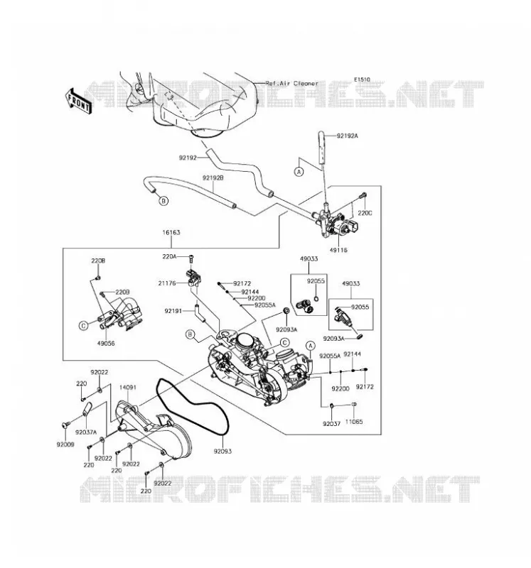 CARBURETOR Kawasaki SSV 800 2017 TERYX LE  KRF800GHF