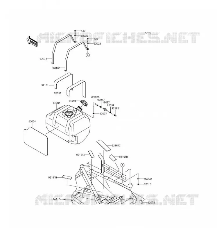 FUEL TANK Kawasaki SSV 800 2017 TERYX LE  KRF800GHF