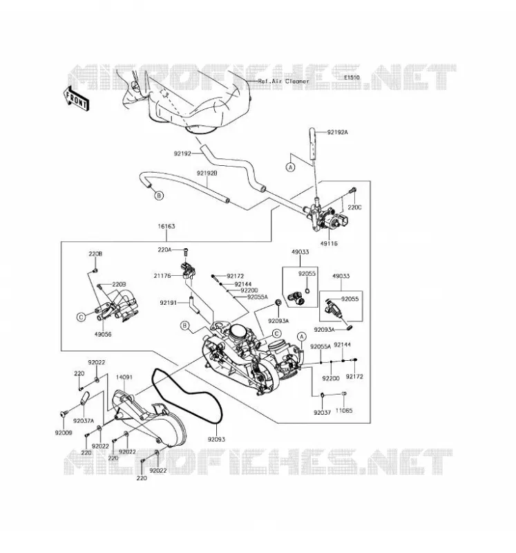 CARBURETOR Kawasaki SSV 800 2017 TERYX LE  KRF800GHF
