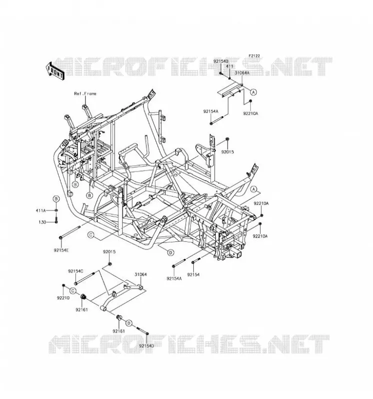 ENGINE MOUNT Kawasaki SSV 800 2017 TERYX LE  KRF800GHF