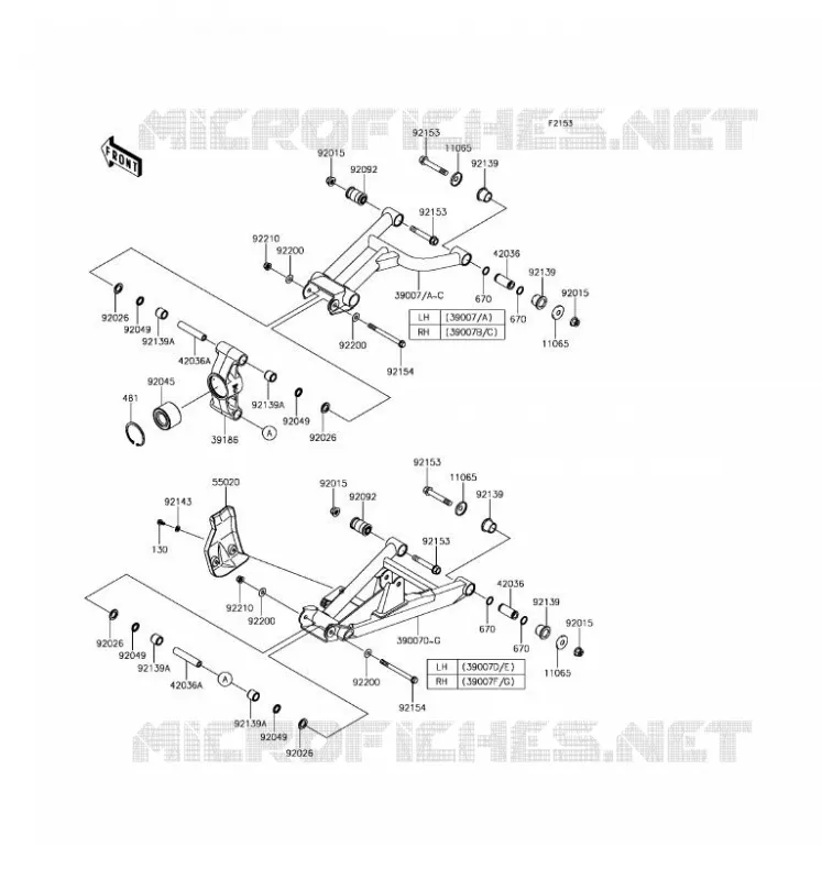 REAR SUSPENSION Kawasaki SSV 800 2017 TERYX LE  KRF800GHF