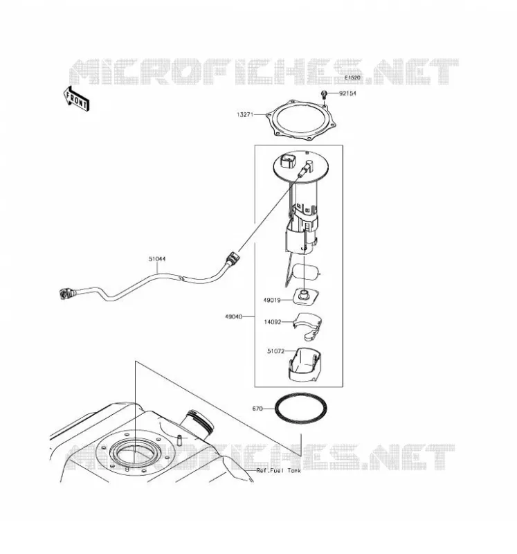 FUEL PUMP Kawasaki SSV 800 2016 TERYX 4  KRT800FGF