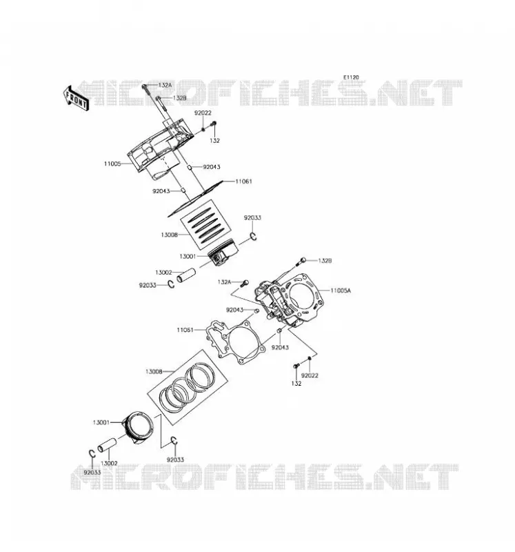 CYLINDER - PISTON  Kawasaki SSV 800 2017 TERYX 4  KRT800FHF