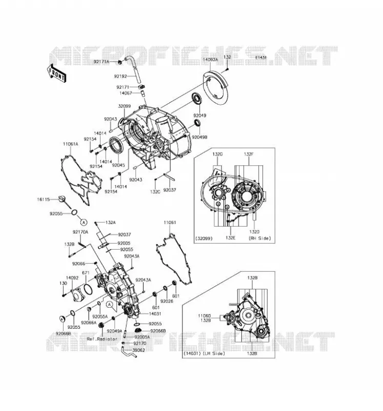 ENGINE COVERS Kawasaki SSV 800 2017 TERYX 4  KRT800FHF