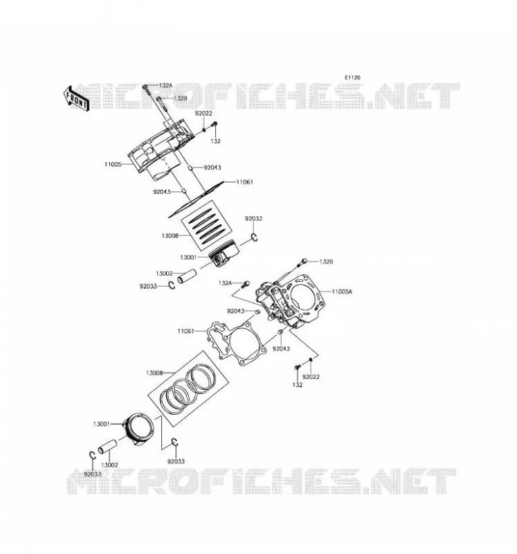 CYLINDER - PISTON  Kawasaki SSV 800 2016 TERYX 4 LE  KRT800GGF