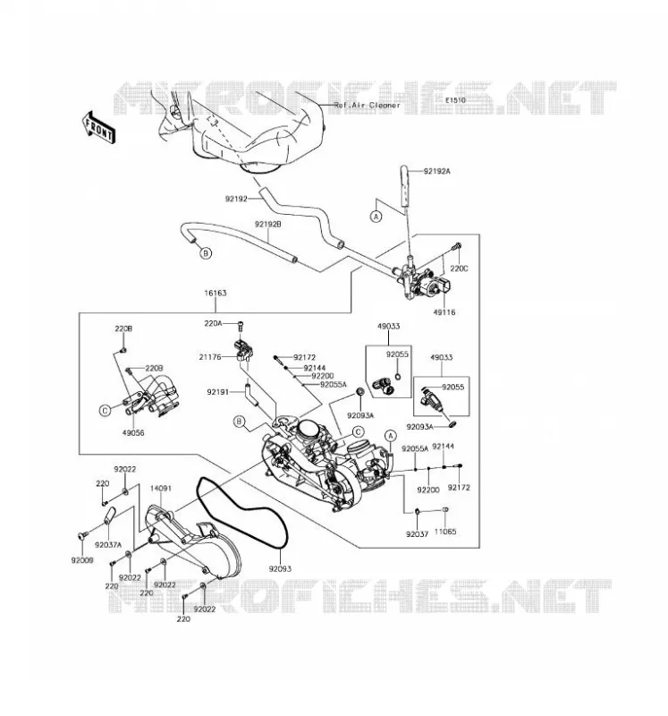 CARBURETOR Kawasaki SSV 800 2016 TERYX 4 LE  KRT800GGF