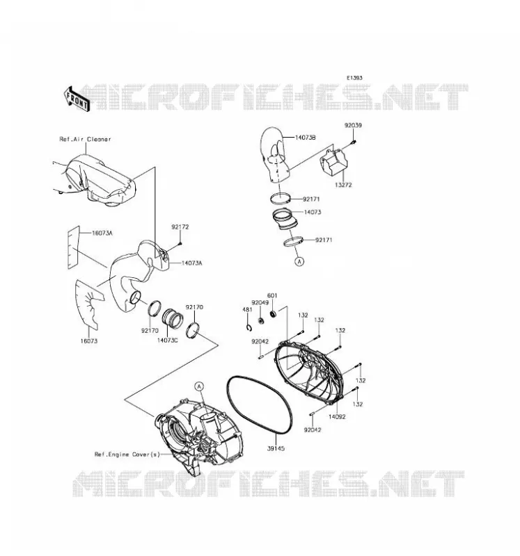 CONVERTER COVER Kawasaki SSV 800 2016 TERYX 4 LE  KRT800GGF