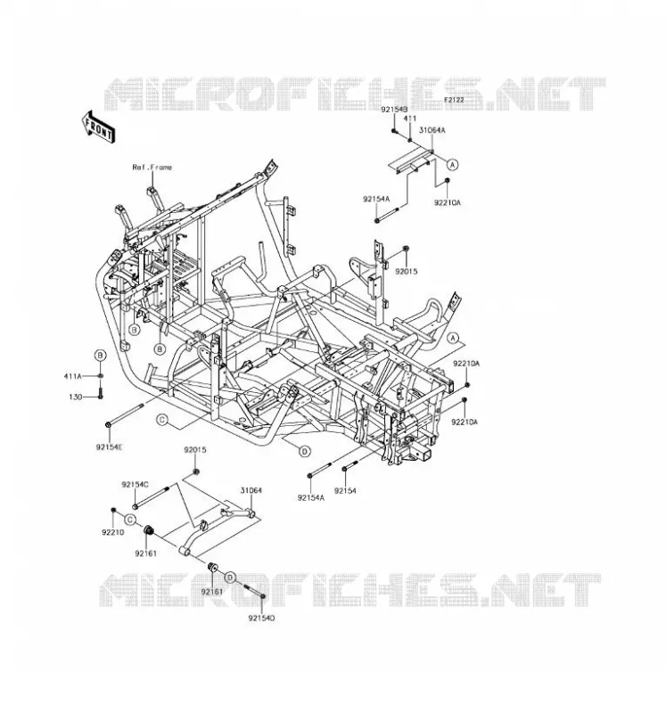 ENGINE MOUNT Kawasaki SSV 800 2016 TERYX 4 LE  KRT800GGF