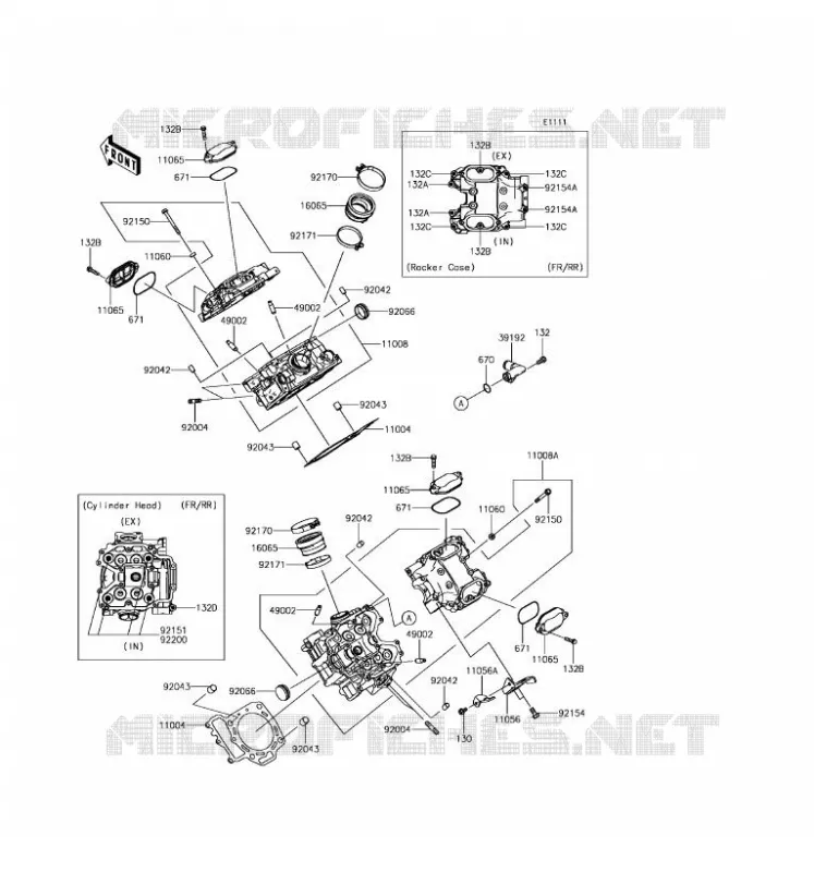 CYLINDER HEAD Kawasaki SSV 800 2017 TERYX 4 LE  KRT800GHF