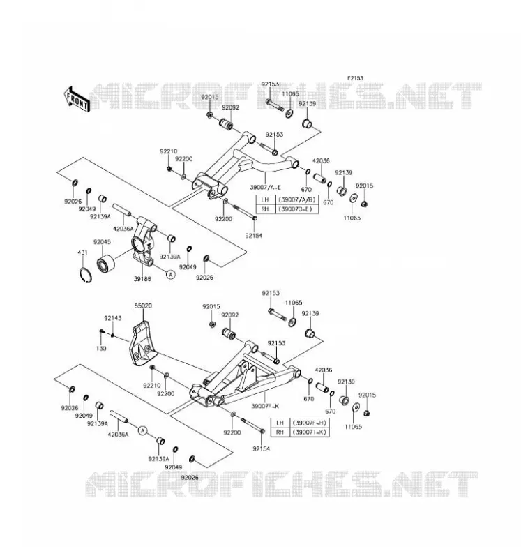 REAR SUSPENSION Kawasaki SSV 800 2017 TERYX 4 LE  KRT800GHF